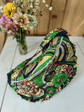Sac banane en jean recyclé et wax Mlle Karapas