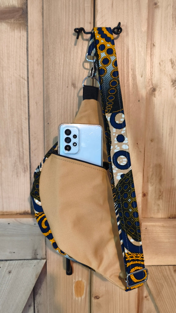 banane en toile de coton jaune et wax Mlle Karapas