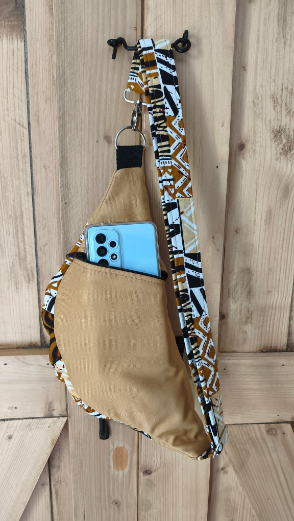 banane en toile de coton  et wax Mlle Karapas