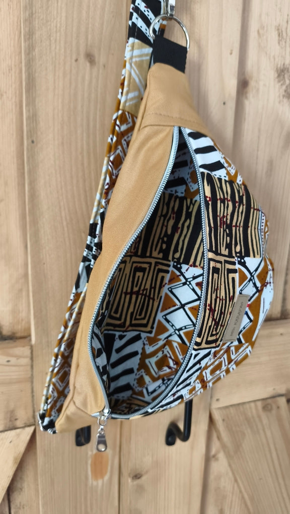 banane en toile de coton  et wax Mlle Karapas