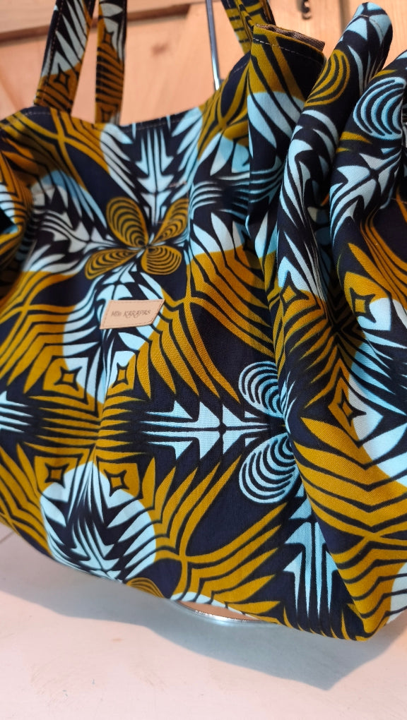 Sac "KOTOKU " wax bleu Mlle Karapas