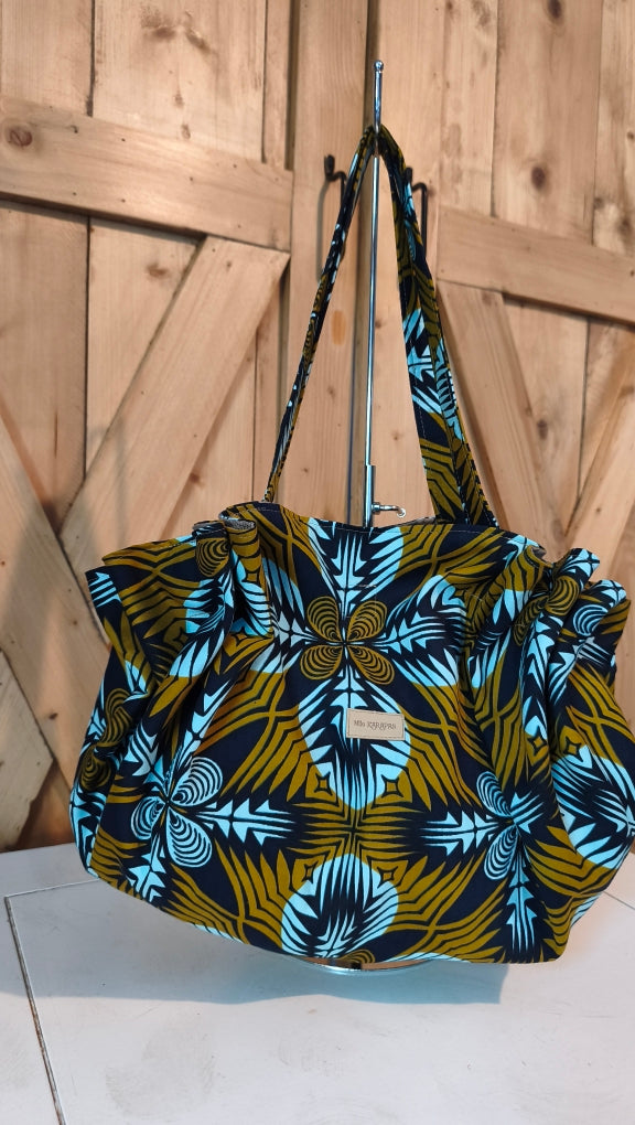 Sac "KOTOKU " wax bleu Mlle Karapas