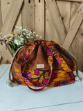 Maxi sac pochon : suédine et wax Mlle Karapas