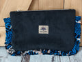 La Pochette , grand modèle en velours côtelé noir et wax Mlle Karapas